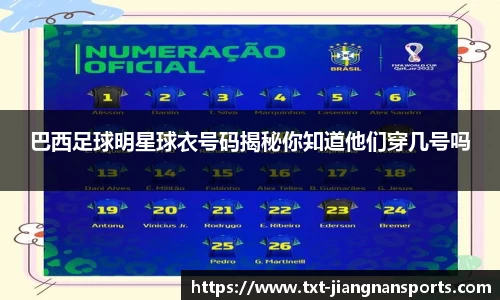 巴西足球明星球衣号码揭秘你知道他们穿几号吗